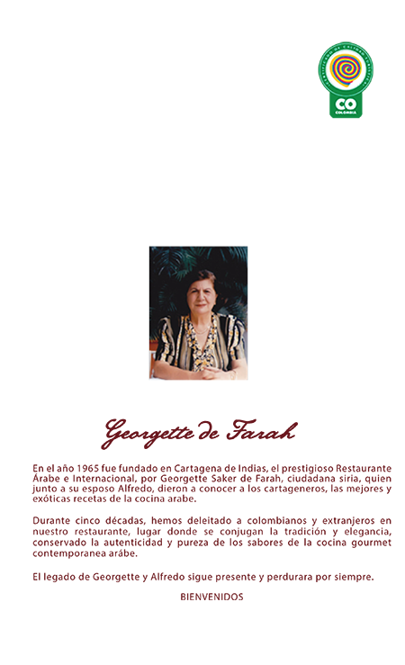 Menú Restaurante Árabe Internacional